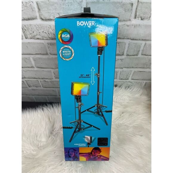 BOWER® SMART PHOTOGRAPHY SERIES 2-PACK CREATOR LIGHT KIT Tripods - Picture 2 of 5